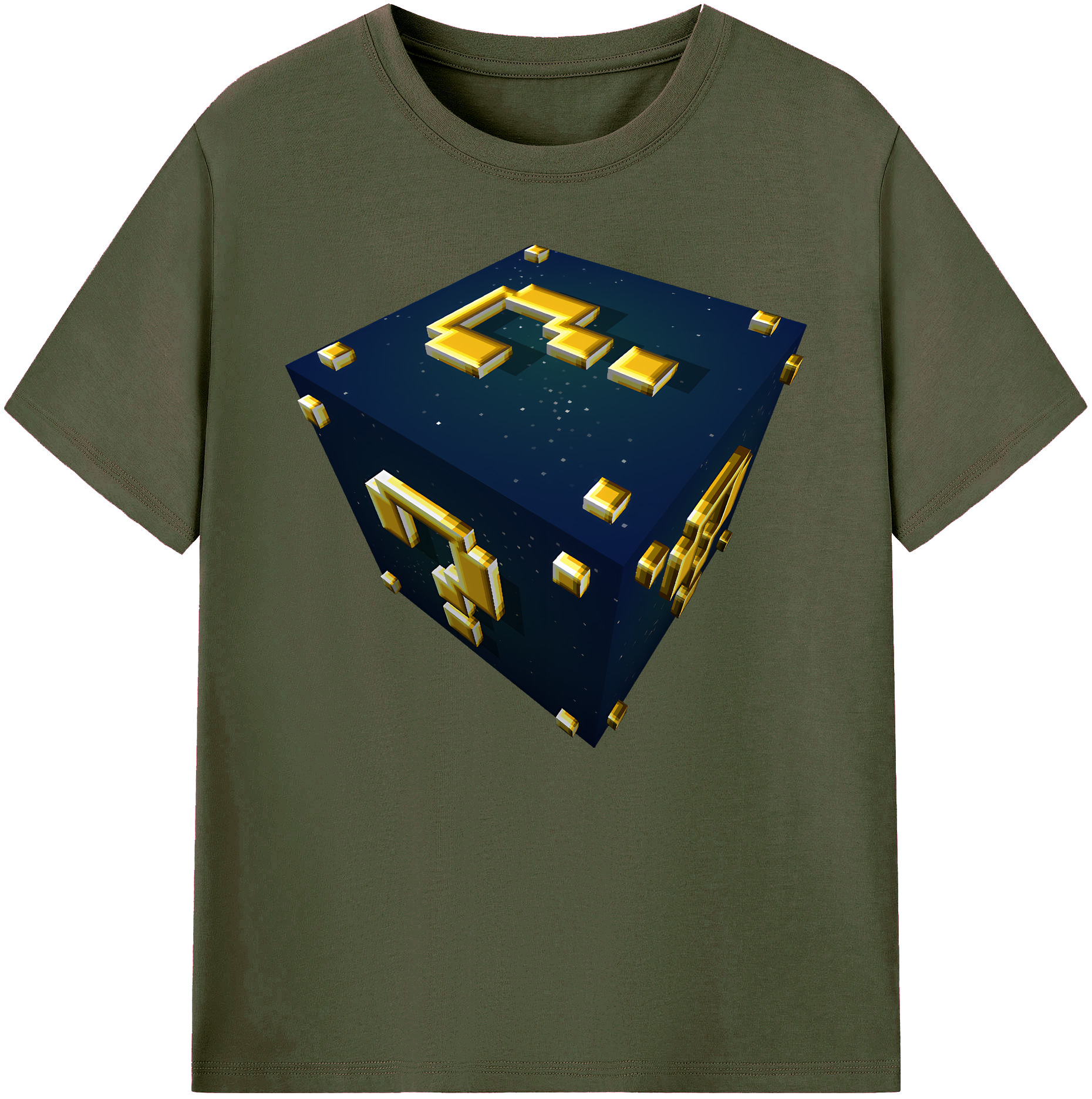 （画像用） マインクラフト ブロックの世界 Minecraft MC Block world 綿100％ メンズ半袖Tシャツ｜肌触りやわらか＆通気性